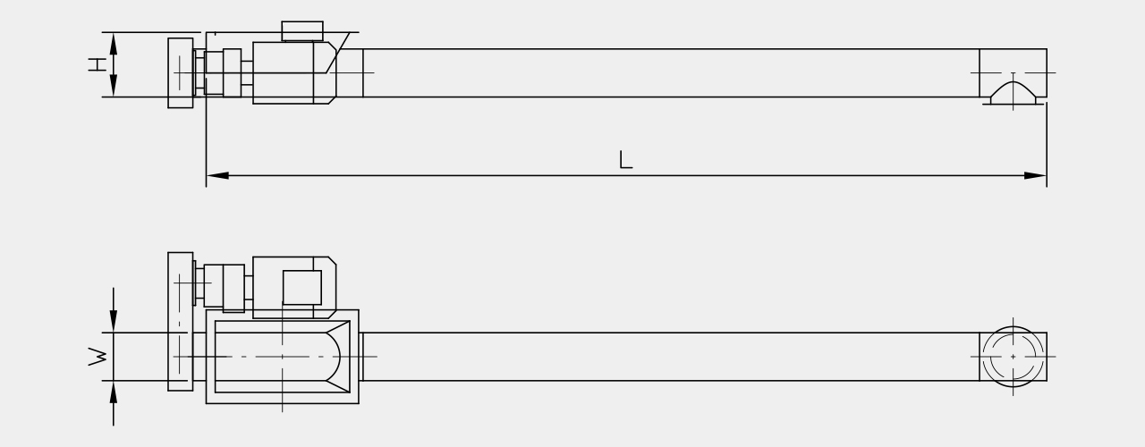 tube screw feeder drawing